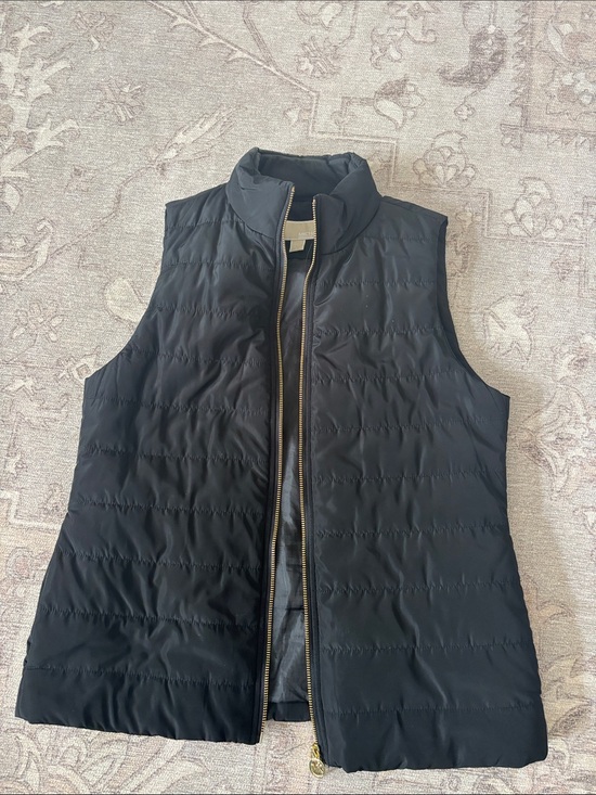 Michael Kors Jackets & Blazers - Michael Kors Black Quilted Puffer Vest with Gold Zipper